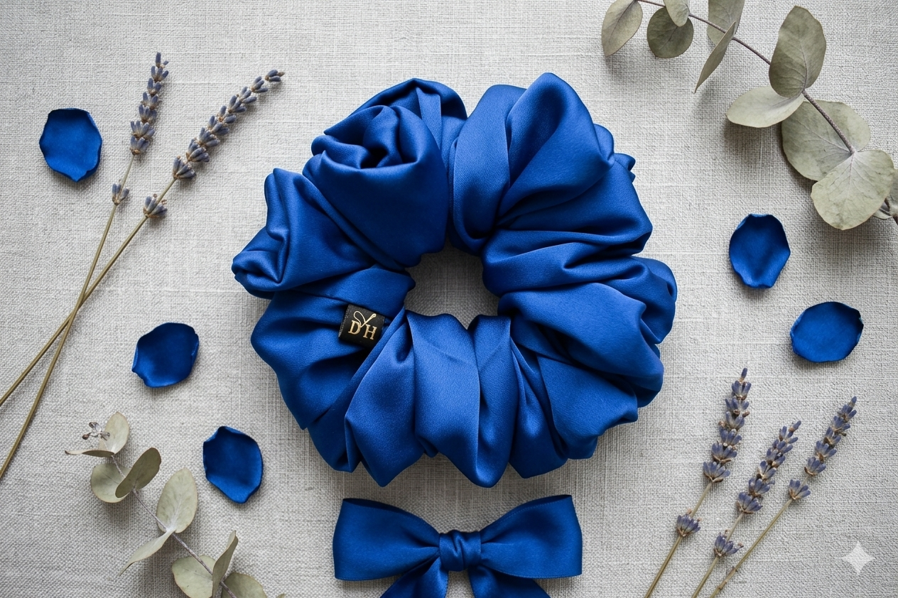 Scrunchie Chaber Satyna jedwabna Duża - obrazek 2