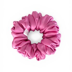 Scrunchie Cukierkowy Róż Jedwab Standard