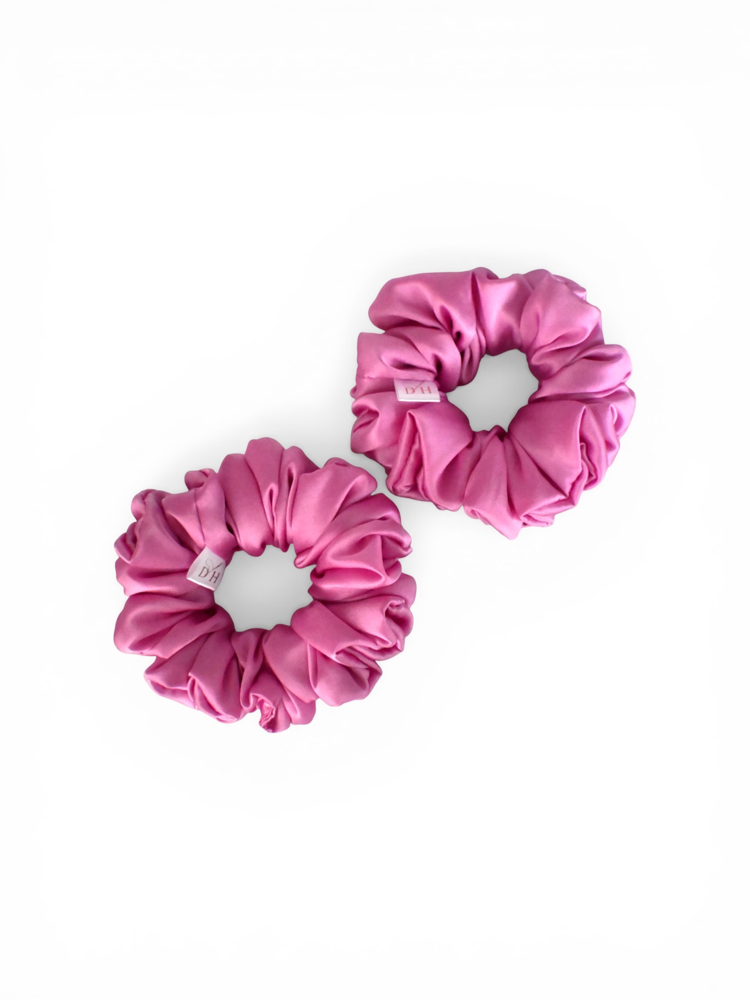 Scrunchie Cukierkowy Róż Jedwab Standard - obrazek 3