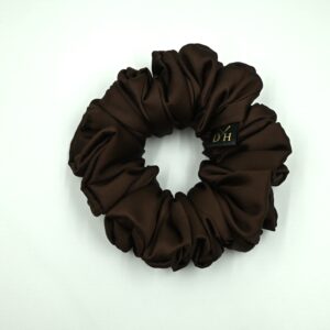 Scrunchie Brąz Satyna jedwabna Standard