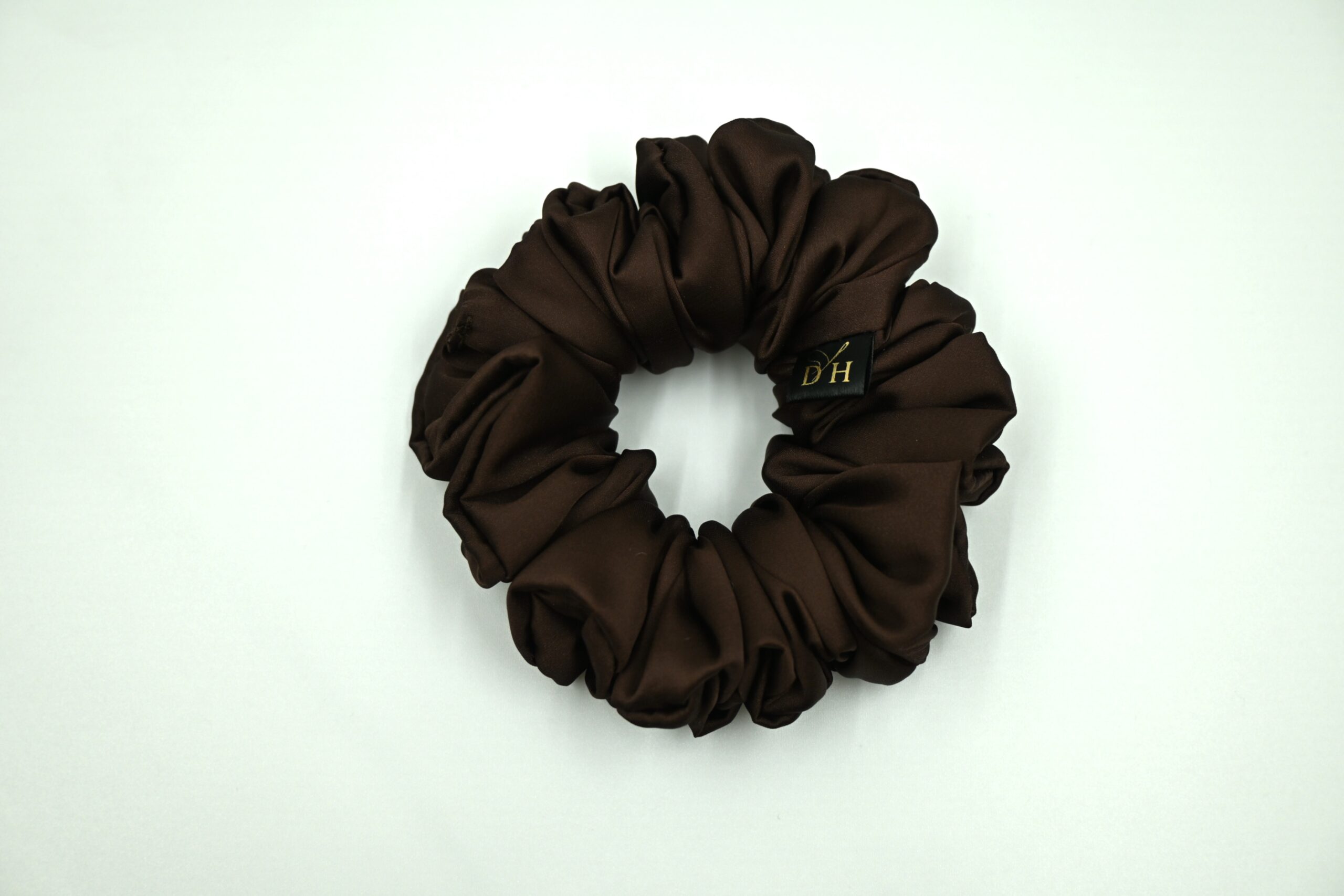 Scrunchie Brąz Satyna jedwabna Standard