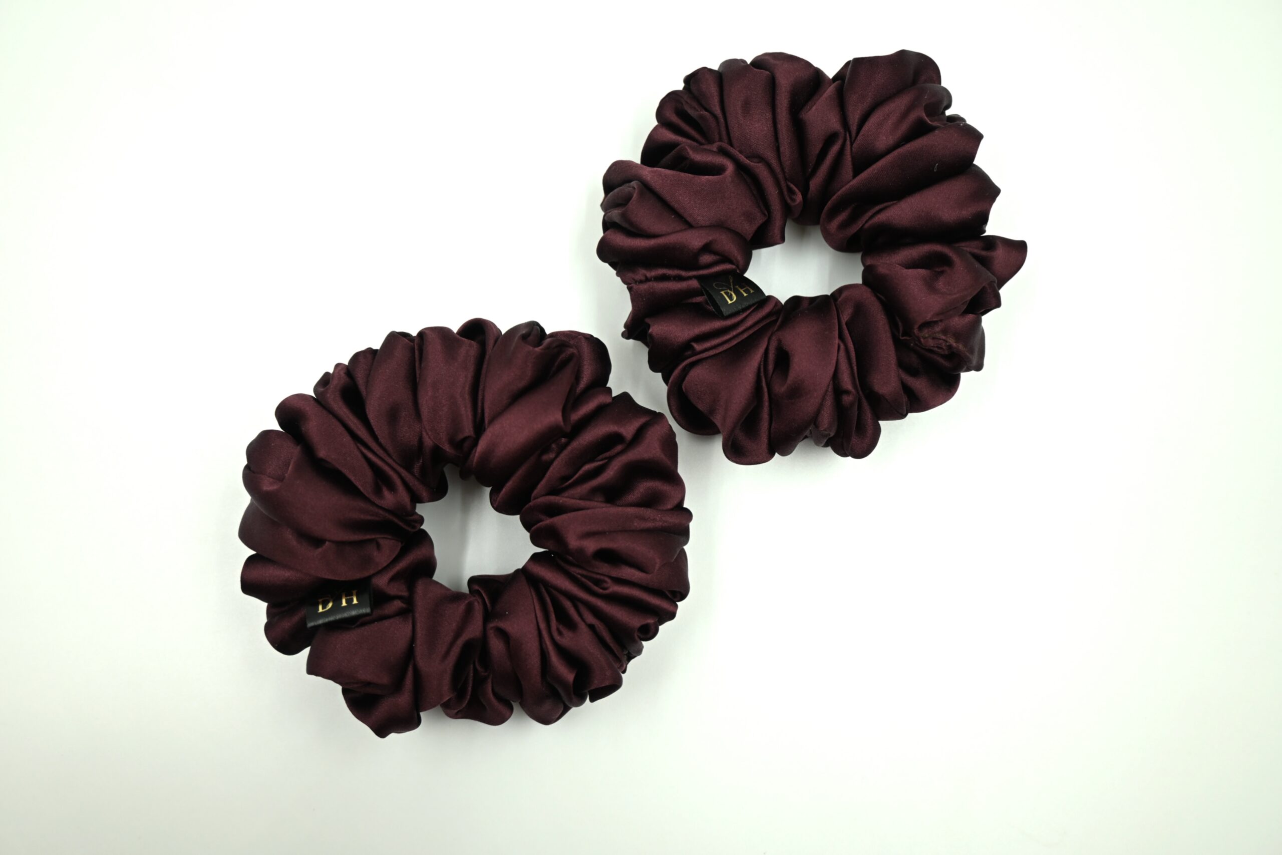Scrunchie Burgund Jedwab Standard - obrazek 2