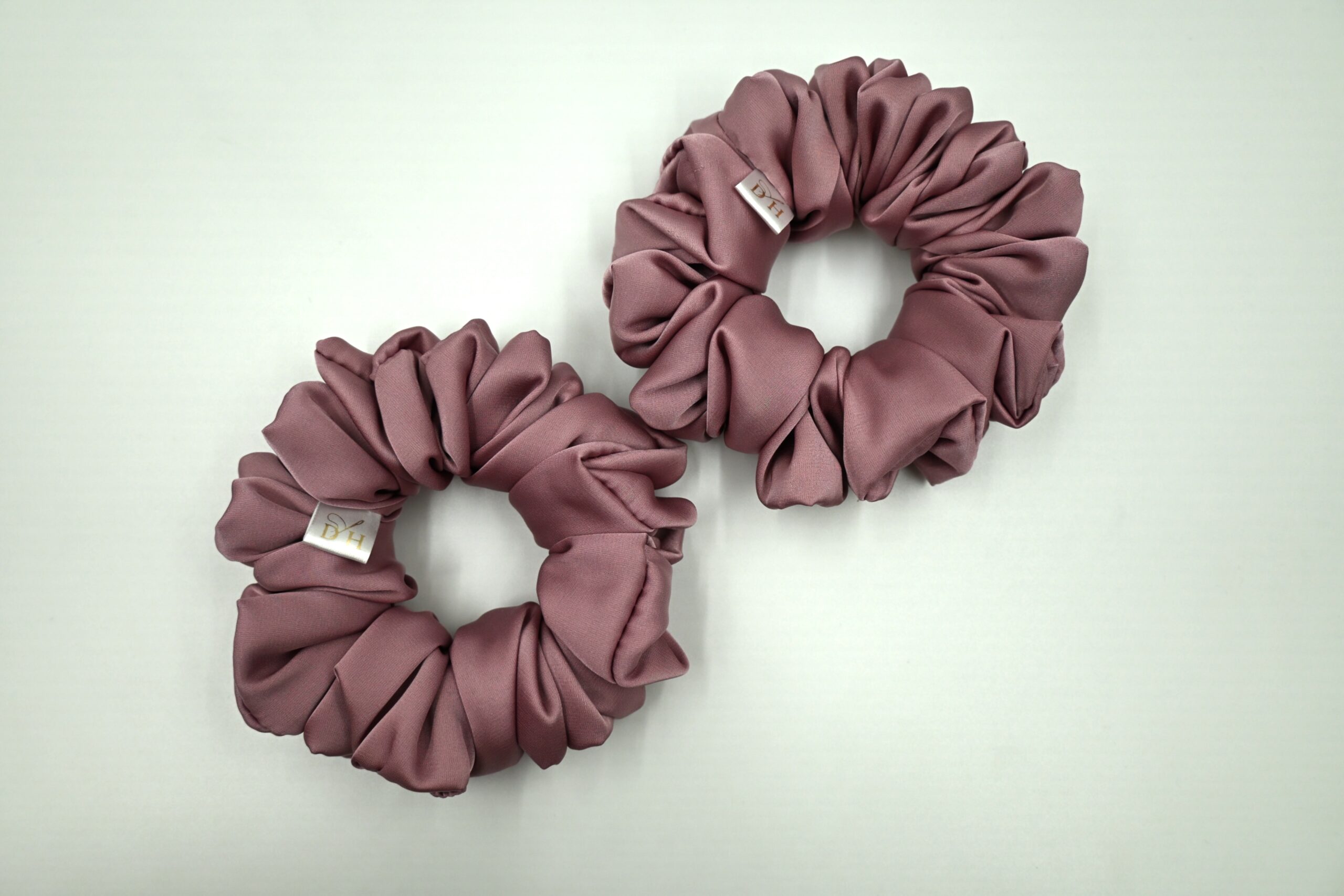 Scrunchie Brudny Róż Satyna jedwabna Standard - obrazek 2