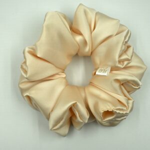 Scrunchie Jasny Beż Satyna jedwabna Duża