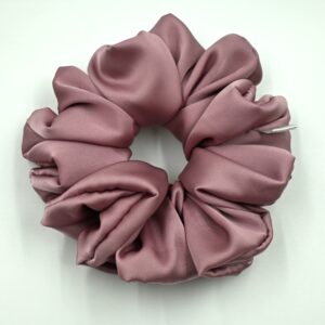 Scrunchie Brudny Róż Satyna jedwabna Duża