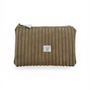 Kosmetyczka sztruksowa brązowa