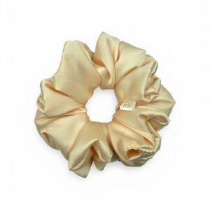 Scrunchie Jasny Beż Satyna jedwabna Duża