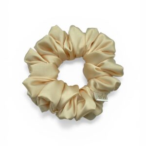 Scrunchie Jasny Beż Satyna jedwabna Standard
