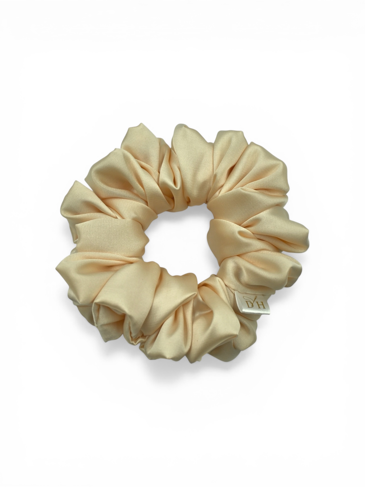 Scrunchie Jasny Beż Satyna jedwabna Standard