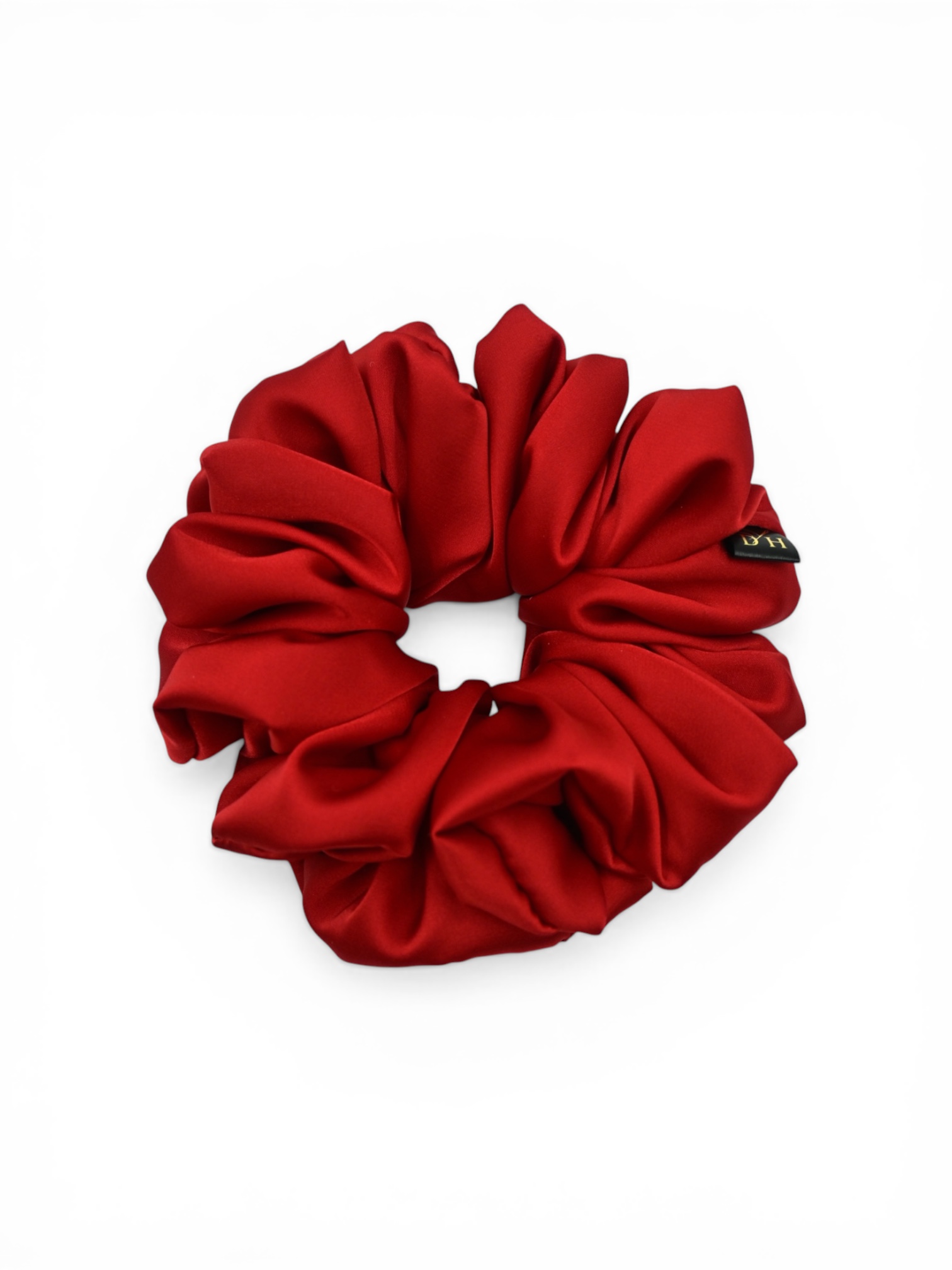 Scrunchie Czerwona Satyna jedwabna Duża