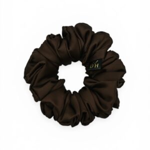 Scrunchie Brąz Satyna jedwabna Standard