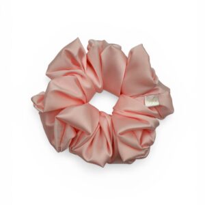 Scrunchie Jasny róż Satyna jedwabna Duża