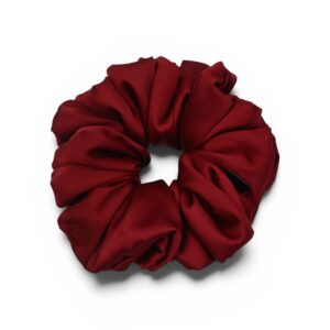 Scrunchie Bordo Satyna jedwabna Duża