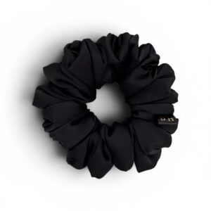 Scrunchie Czarna Satyna jedwabna Standard