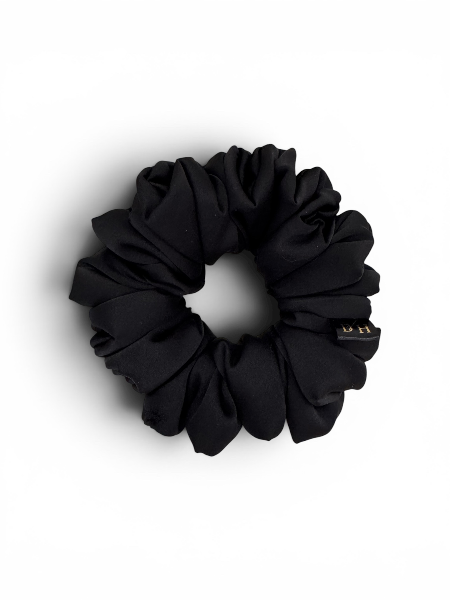 Scrunchie Czarna Satyna jedwabna Standard
