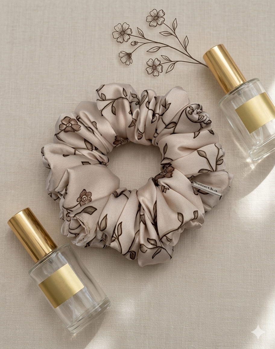 Scrunchie BLOSSO ECRU Standard - obrazek 2