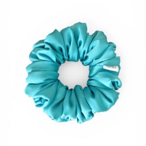 Jedwabna gumka do włosów Scrunchie Mała- Turkus