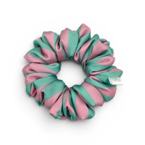 Scrunchie Pasy Turkus-Róż Standard