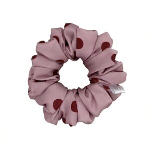 Scrunchie Kropki Czerwień-Róż Standard