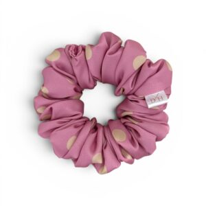 Scrunchie Róż w Żółte Kropki  Standard