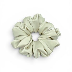 Scrunchie Satyna Jedwabna Duża-Zimny Beż