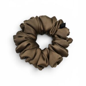Scrunchie Ciemny Beż Jedwab Standard