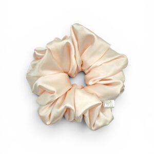 Scrunchie Pudrowy Róż Jedwab Duża