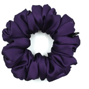 Scrunchie Śliwka Satyna Jedwabna-Standard