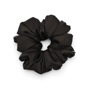 Scrunchie Czekolada Satyna-Jedwabna Duża