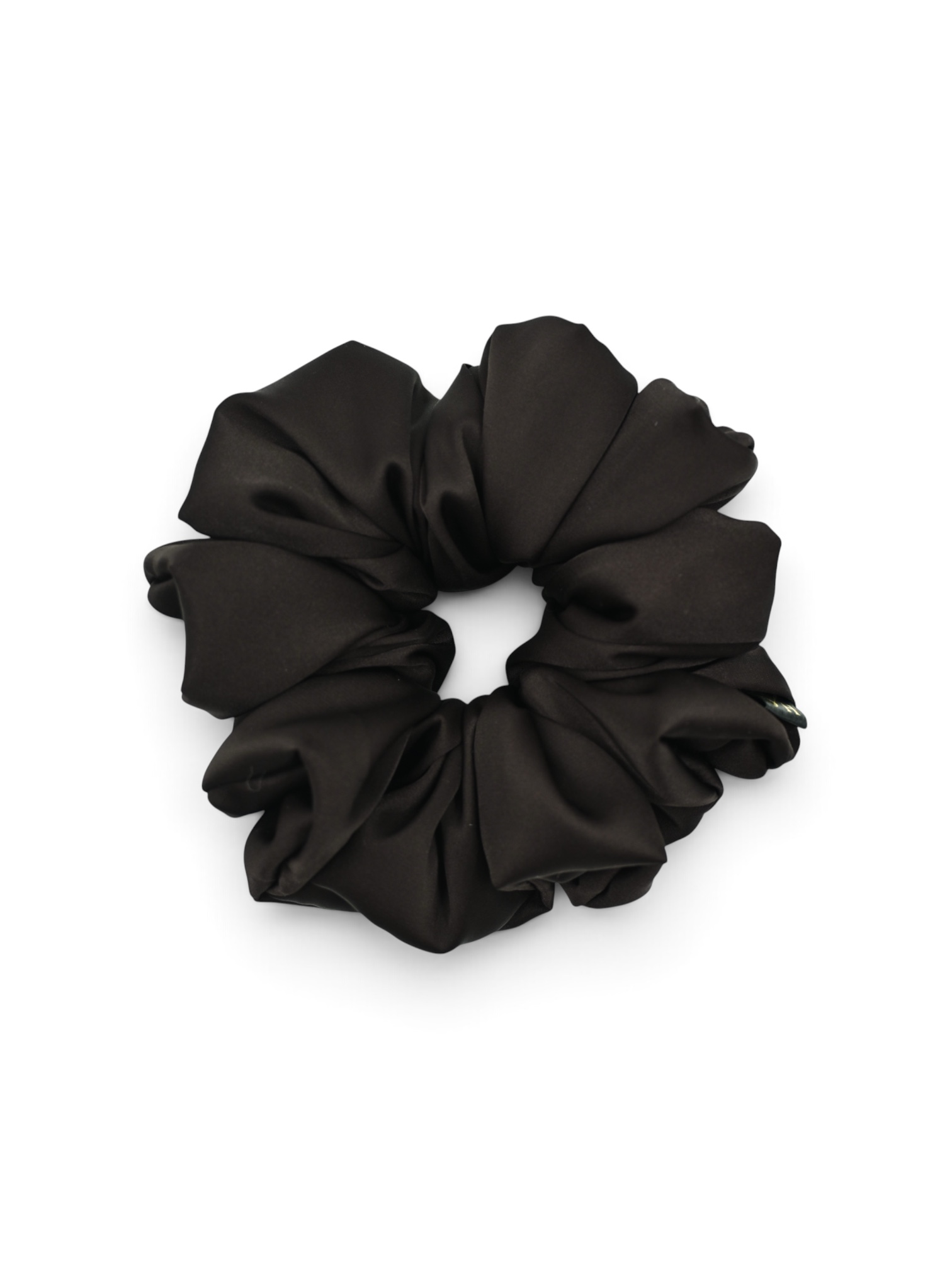 Scrunchie Czekolada Satyna-Jedwabna Duża