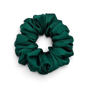 Scrunchie Morska Zieleń Satyna Jedwabna-Standard